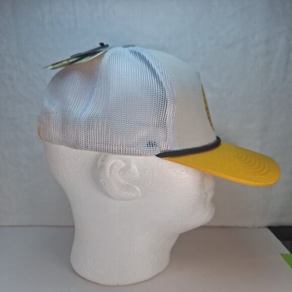 Shiner Bock Yellow White Snapback Hat Cap Trucker Vintage Magellan Outdoors Beer - Picture 5 of 8